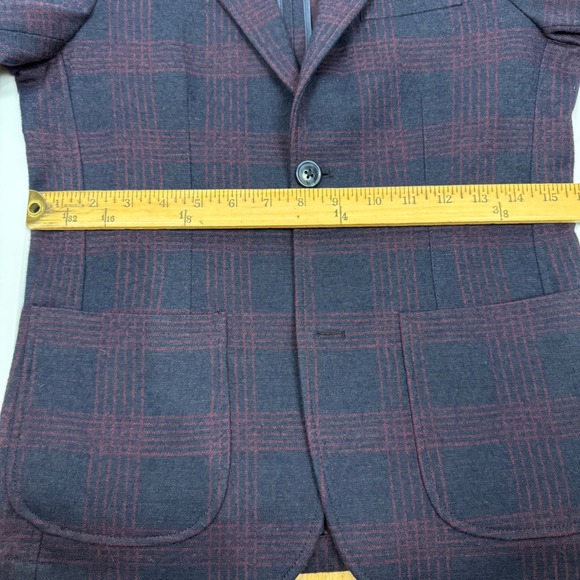 SUN68 Plaid Blazer Women's Size‎ 12 Two Button Blazer Business Casual - Picture 12 of 12